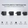 UNITEK P1242ABK01 GaN 3-in-1 Reise-Ladegerät-Hub 65W mit 4K@60Hz HDMI, USB-A und USB-C