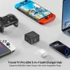 UNITEK P1242ABK01 GaN 3-in-1 Reise-Ladegerät-Hub 65W mit 4K@60Hz HDMI, USB-A und USB-C