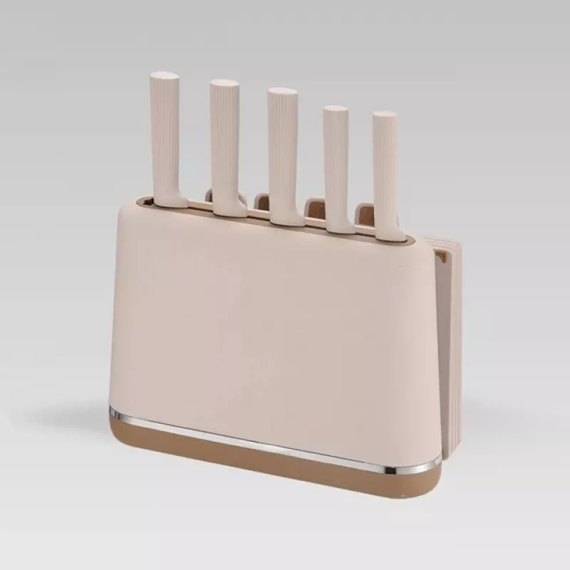 MEO MR-1412-BEIGE MAESTRO Messer- und Schneidebrett-Set