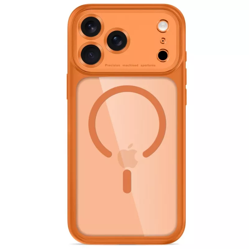 Tech-Protect MagPeak MagSafe CC Hülle für iPhone 17 Pro Max / 18 Pro Max - Cosmic Orange/Klar