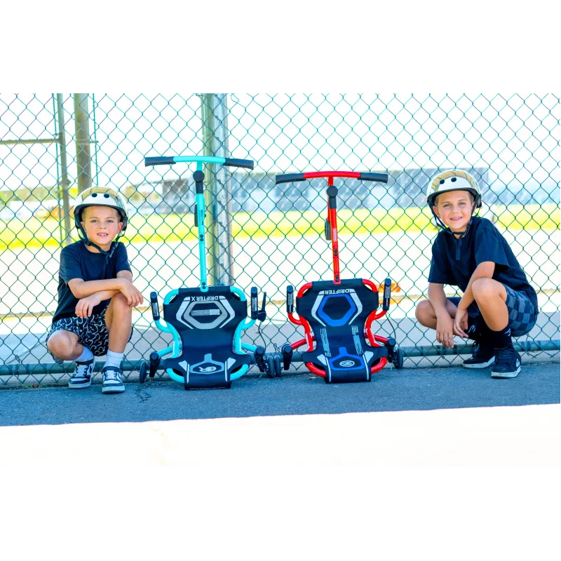 EzyRoller Drifter X Beinbetriebenes Drift-Kart für Kinder ab 4-12+, Rot