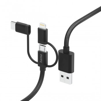Hama 00201536, 1,5 m, USB A, USB C, USB 2.0, 480 Mbit/s, Schwarz