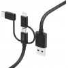 Hama 00201536, 1,5 m, USB A, USB C, USB 2.0, 480 Mbit/s, Schwarz