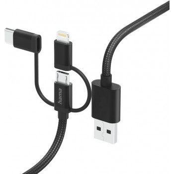 Hama 00201536, 1,5 m, USB A, USB C, USB 2.0, 480 Mbit/s, Schwarz