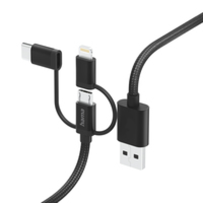 Hama 00201536, 1,5 m, USB A, USB C, USB 2.0, 480 Mbit/s, Schwarz