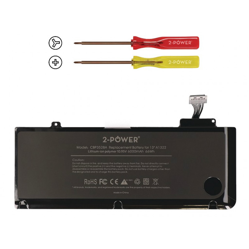 2-power 2P-A1322 - Akku - Apple MacBook Pro 13 A1278 - Mid 2009 (EMC2326)
