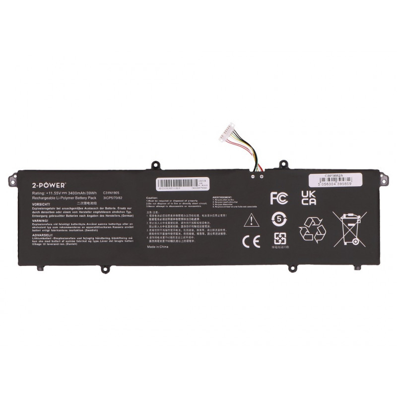 2-Power Hauptakku-Pack Asus M1603QA - Batterie - 3.400 mAh (2P-C31N1905)