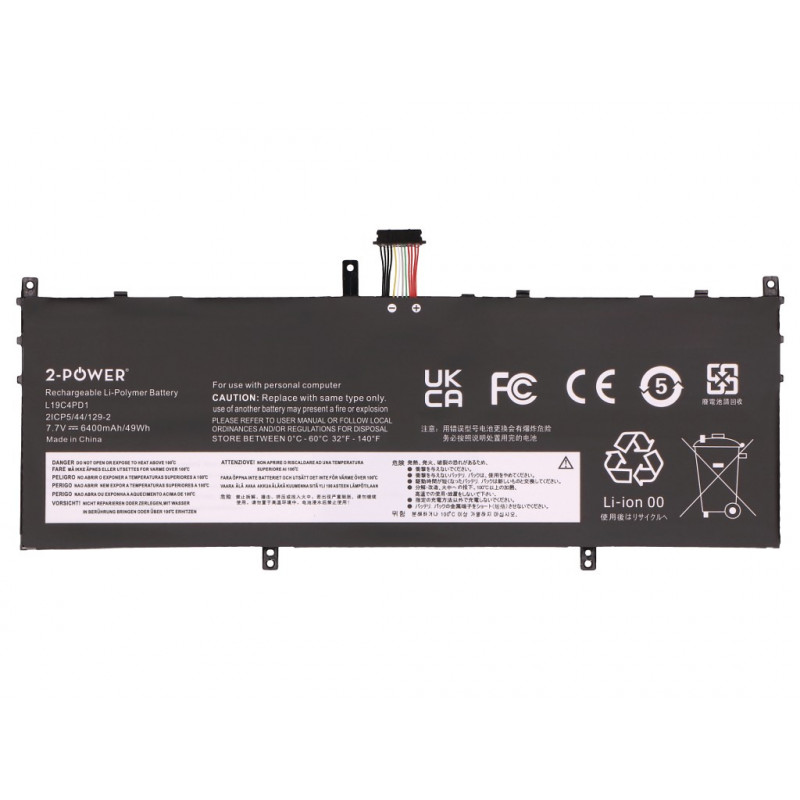 2-power Lenovo Yoga C640-13IML Hauptakku-Pack NEU - Akku - 49 mAh (2P-L19D4PD1)
