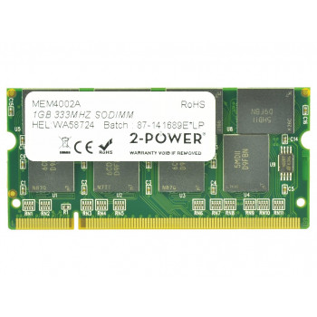 2-power 1GB PC2700 333MHz SODIMM - 1 GB - DDR (2P-PA3313S-2M1G)