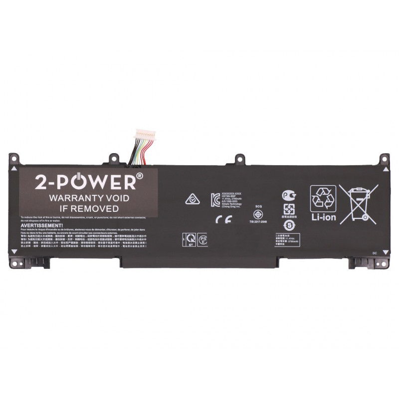 2-POWER Hauptakku 11,4 V 3950 mAh