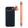 Verbatim 32418 Pocket SSD, 256 GB, USB Type-C, USB 3.2 Gen 2, 1000 MB/s, Schwarz/Orange
