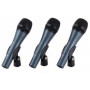 SENNHEISER 3ER-PACK E835, MIKROFONSET MIT 3X E835, GESANGSMIKROFON, DYNAMISCH, NIERE, INKLUSIVE MIKROFONKLAMMERN UND TASCHEN