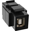 InLine USB 2.0 Snap-In Einsatz - USB A Buchse/ B Buchse - schwarzes Gehäuse