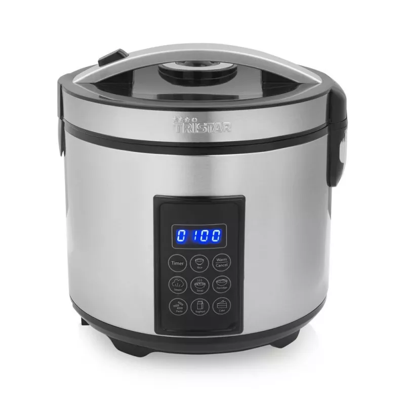 Tristar Digitaler Reis- und Dampfgarer | RK-6138 | 900 W | 2,2 L | 7 Programme | Grau