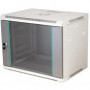 Q-LANTEC 19 15U Wandmontage-Rack 600x450, Glastür, grau