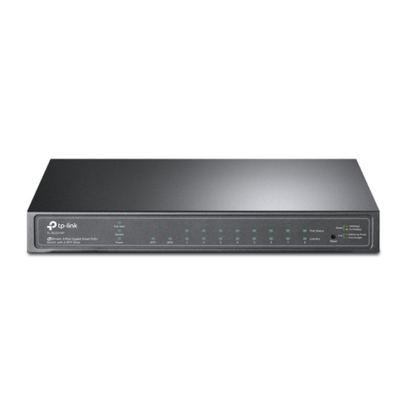 TP-LINK JetStream TL-SG2210P V3 - Switch - Smart - 8 x 10/100/1000 + 2 x SFP - Desktop - PoE (58 W)