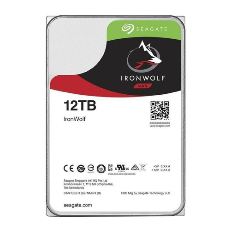 Bundle SEAGATE NAS HDD 4x12TB IronWolf 7200rpm 6Gb/s SATA 256MB Cache 3,5 Zoll 24x7 CMR für NAS und RAID Rackmount-Systeme BLK