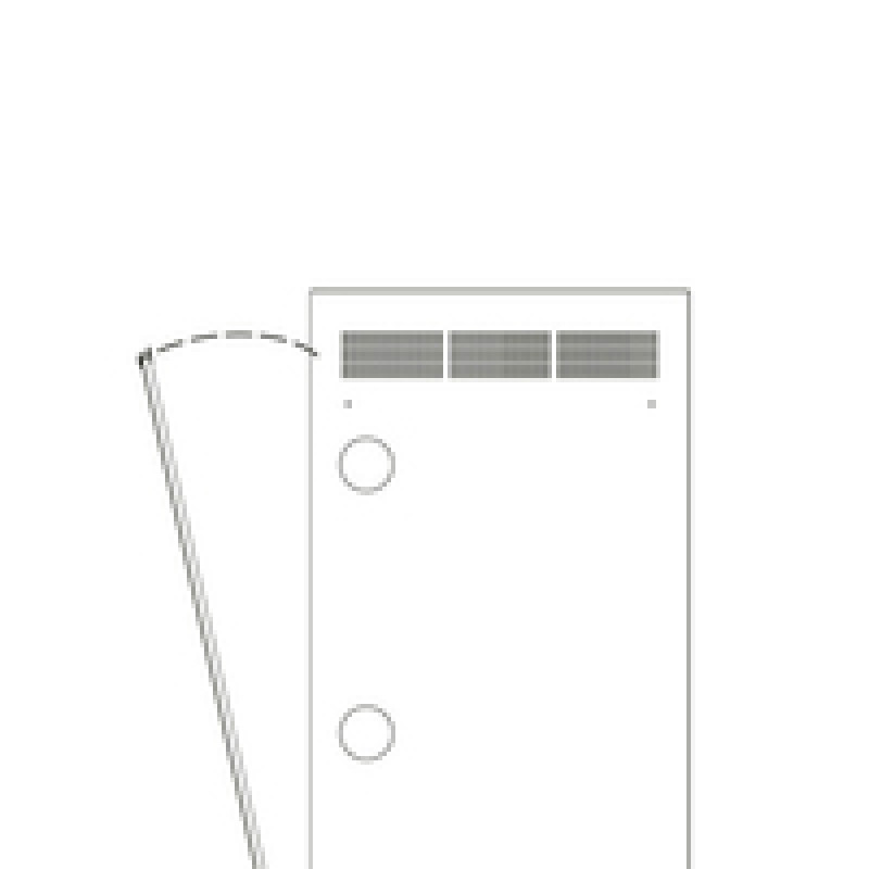 Middle Atlantic Products Middle Atlantic WR Series WR-RAP-24 - Rackpanel - hinten - Schwarz - 24U - 48,3 cm (19 inch)