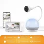 Chillax DM 610 Video-Babyphone mit Giraffen-Stimmungs-Sleep-Trainer - 2,8 inch Farb-LCD, 2,4 GHz FHSS, 300 m Reichweite, Nachtsicht, Gegensprechfunktion, Temperatursensor, Schlaflieder, Nachtlicht, wandmontierbar, Weiß