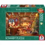Schmidt Spiele Thomas Kinkade Studios: Santa Checks the Wishlist 1000-Teile Puzzle