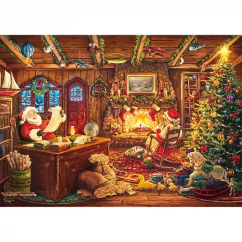 Schmidt Spiele Thomas Kinkade Studios: Santa Checks the Wishlist 1000-Teile Puzzle