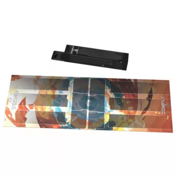 PEGASUS Compile Playmat Gold Edition – 24 inch x 14 inch TCG/CCG Spielmatte mit vernähten Rändern, rutschfester Gummibasis, auslaufsicherer Oberfläche