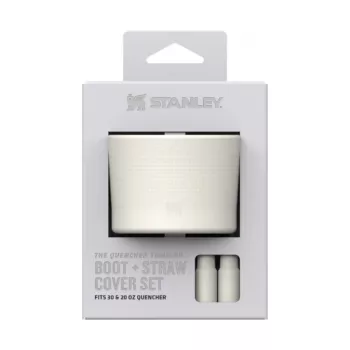 STANLEY Set aus 2 Schutzhüllen und Strohhalmkappen für Thermobecher 0,89L/0,59L The Quencher Boot + Straw Topper in Creme