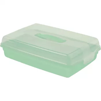 Curver Rechteckige Kuchen-Transportbox 45 x 29,5 x 11,1 cm Hellblau