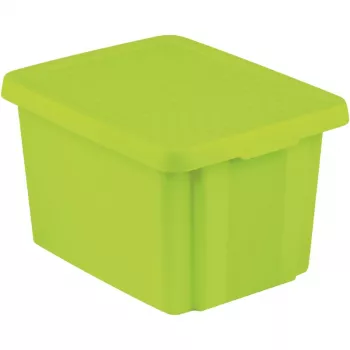 CURVER Essentials 26L Aufbewahrungsbox mit Deckel, Grün, 44 x 34 x 27 cm