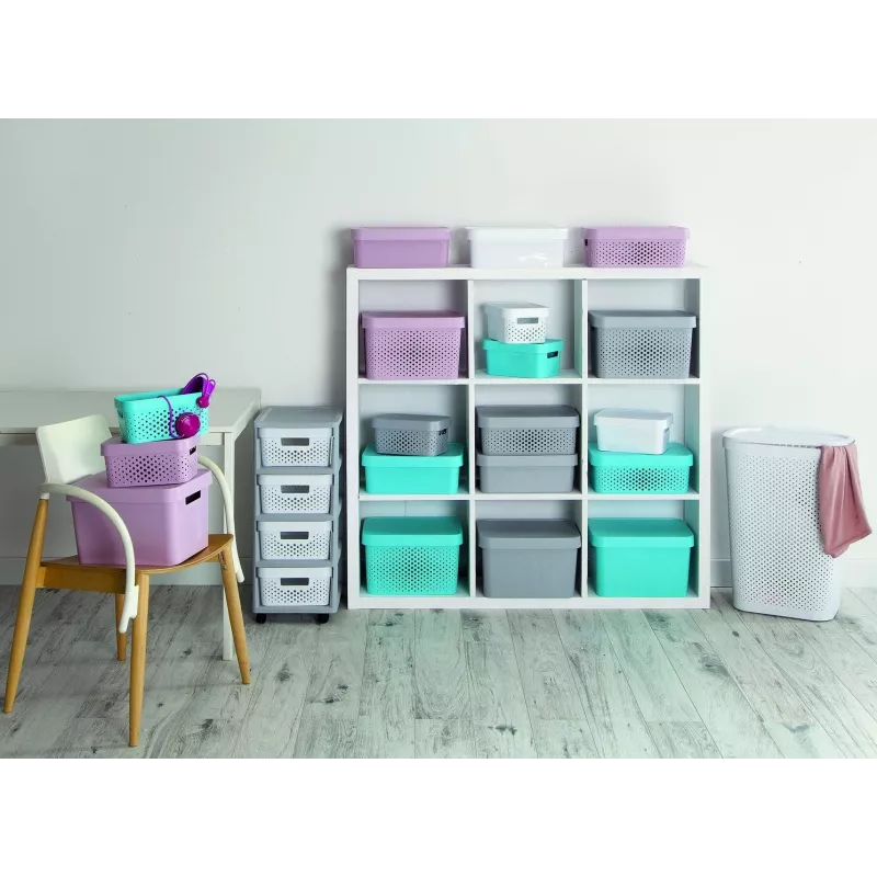 CURVER Infinity Recycled 45L Aufbewahrungsbox 56x39x27cm Weiß