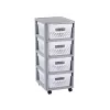 CURVER Infinity Rollcontainer mit 4 Fächern 11L 30x36x69cm Grau/Weiß