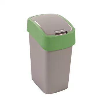 CURVER Flip Bin 9L Abfalleimer Silber/Grün