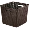 CURVER My Style Quadratischer Aufbewahrungskorb 25L Dunkelbraun 32,5x32,5x28cm
