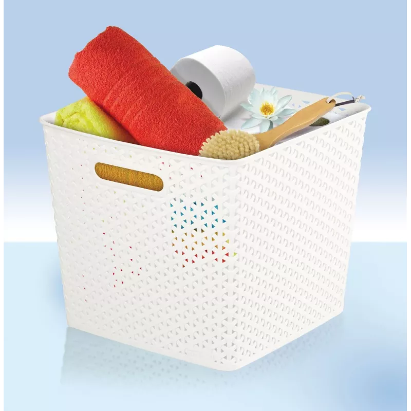 CURVER My Style Quadratischer Aufbewahrungskorb 25L Dunkelbraun 32,5x32,5x28cm