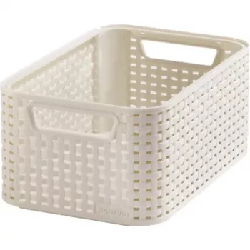 CURVER Style S Aufbewahrungsbox 28,5 x 19,4 x 13 cm Creme Rattan-Effekt