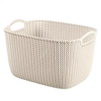 CURVER Korb Knit L Rechteckig 19L 40x30x23cm Weiß