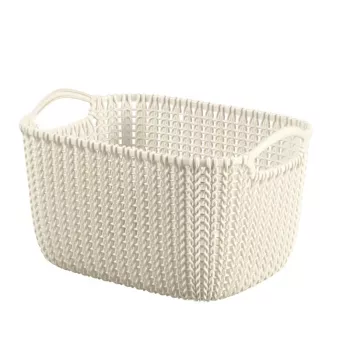 CURVER Knit Collection Rechteckiger Aufbewahrungskorb S 8L Weiß 30x22x17 cm