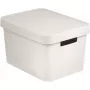 CURVER Infinity Recycled 17L Aufbewahrungsbox mit Deckel, Weiß, 36x27x22 cm, 100% Recyclingkunststoff