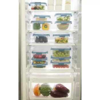 CURVER Smart Eco Fresh rechteckiger Lebensmittelbehälter 3,5L transparent mit grünem Deckel