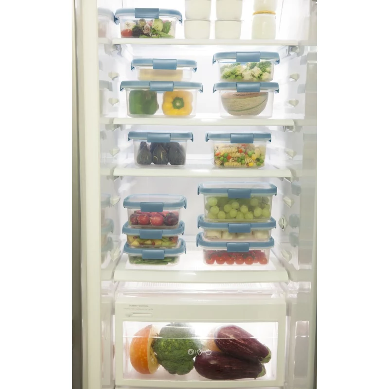 CURVER Smart Eco Fresh rechteckiger Lebensmittelbehälter 3,5L transparent mit grünem Deckel