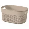 CURVER Filo S 6L Aufbewahrungskorb, gewebt, beige, rechteckig, stapelbar, mit Griffen