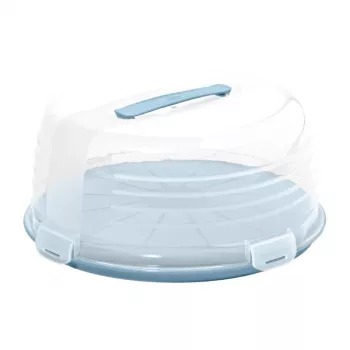 CURVER Runde Kuchen-Transportbox Ø34,7x15,6cm Blau
