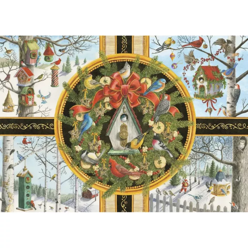 Ravensburger Große Teile Puzzle Singvögel im Winter (500 Teile)