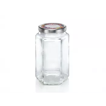 LEIFHEIT Sechseckiges Glasgefäß 1700 ml