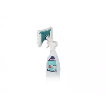 LEIFHEIT Fensterreiniger Konzentrat mit Reinigungsmittel, 500 ml, streifenfreie Formel für Fenster, Spiegel, Glas, Duschkabinen, Fliesen, kompatibel mit Fenstersaugern und manueller Reinigung