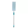 LEIFHEIT PowerClean M Bodenbürste mit Teleskopstiel, 33 cm, Grün/Grau