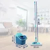 Leifheit Clean Twist M Ergo Bodenreinigungsset mit Micro Duo Wischmoppkopf, 33 cm, Grün/Weiß