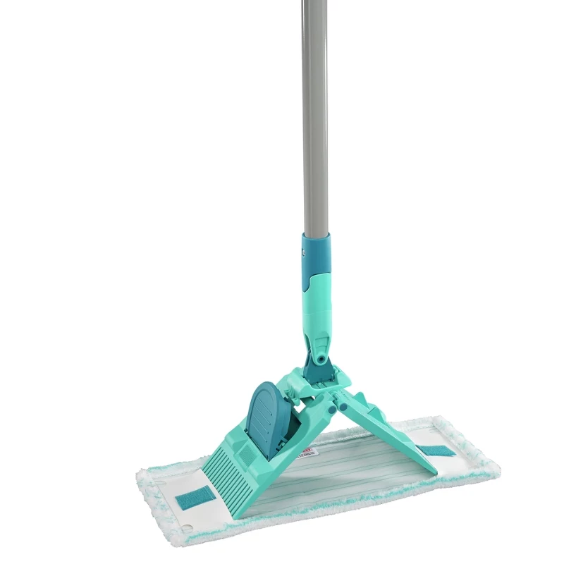 Leifheit Clean Twist M Ergo Bodenreinigungsset mit Micro Duo Wischmoppkopf, 33 cm, Grün/Weiß