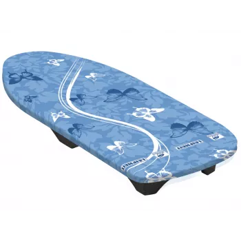 LEIFHEIT Air Board Table Compact Bügelbrett 70x30cm, Thermo-Reflect, Ultra-Leicht EPP, Faltbar, Weiß/Blau