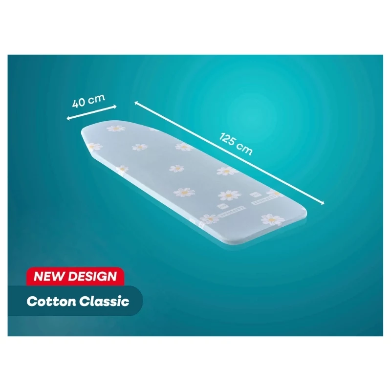 LEIFHEIT Bügelbrettbezug Cotton Classic S/M 125x40cm